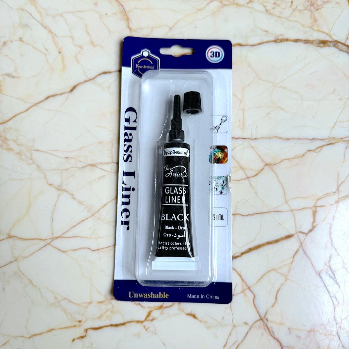 3D Glass Liner Big - Black