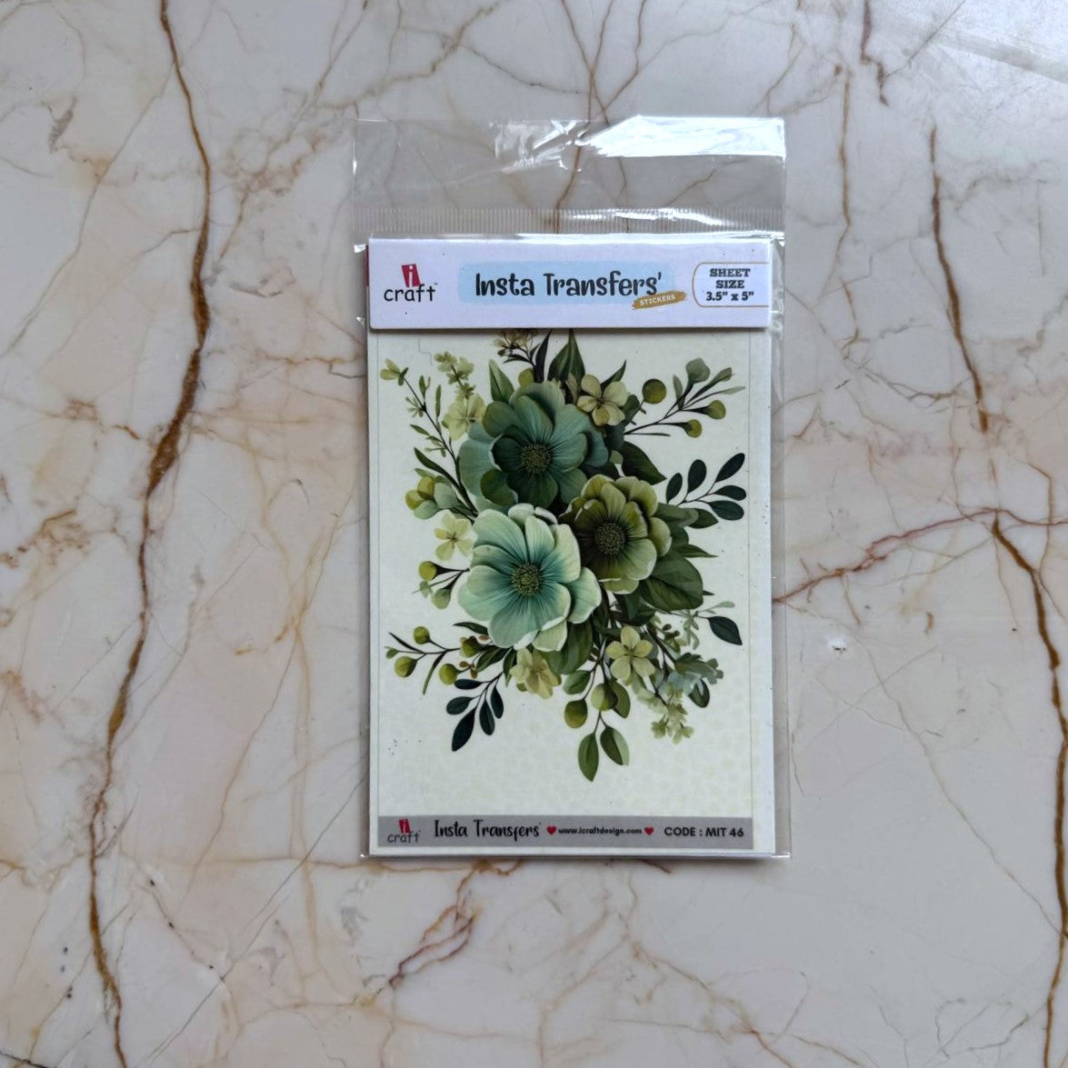 iCraft Insta Transfer Sheets flowers 3.5 X 5 - MIT46