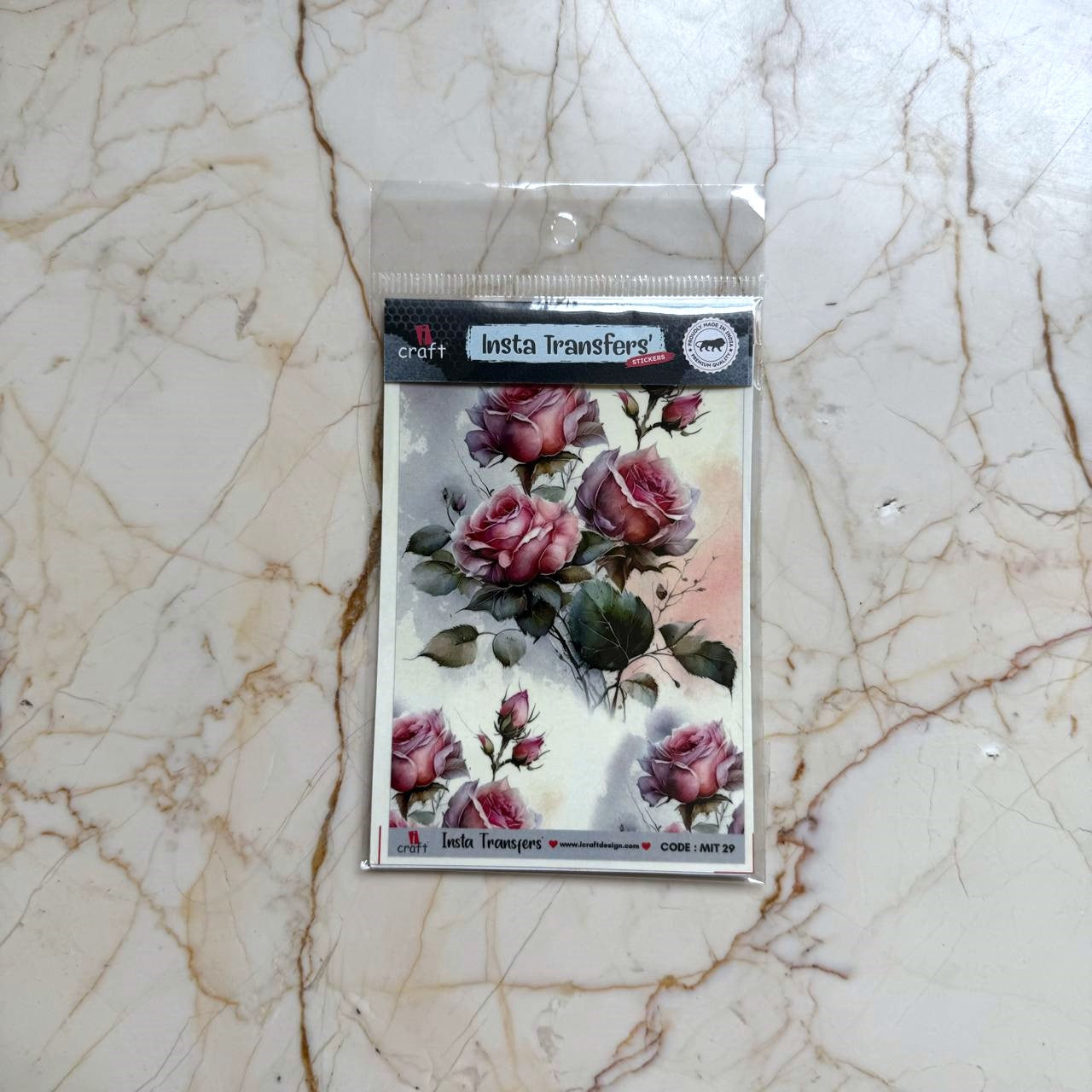 iCraft Insta Transfer Sheets flowers 3.5 X 5 - MIT29