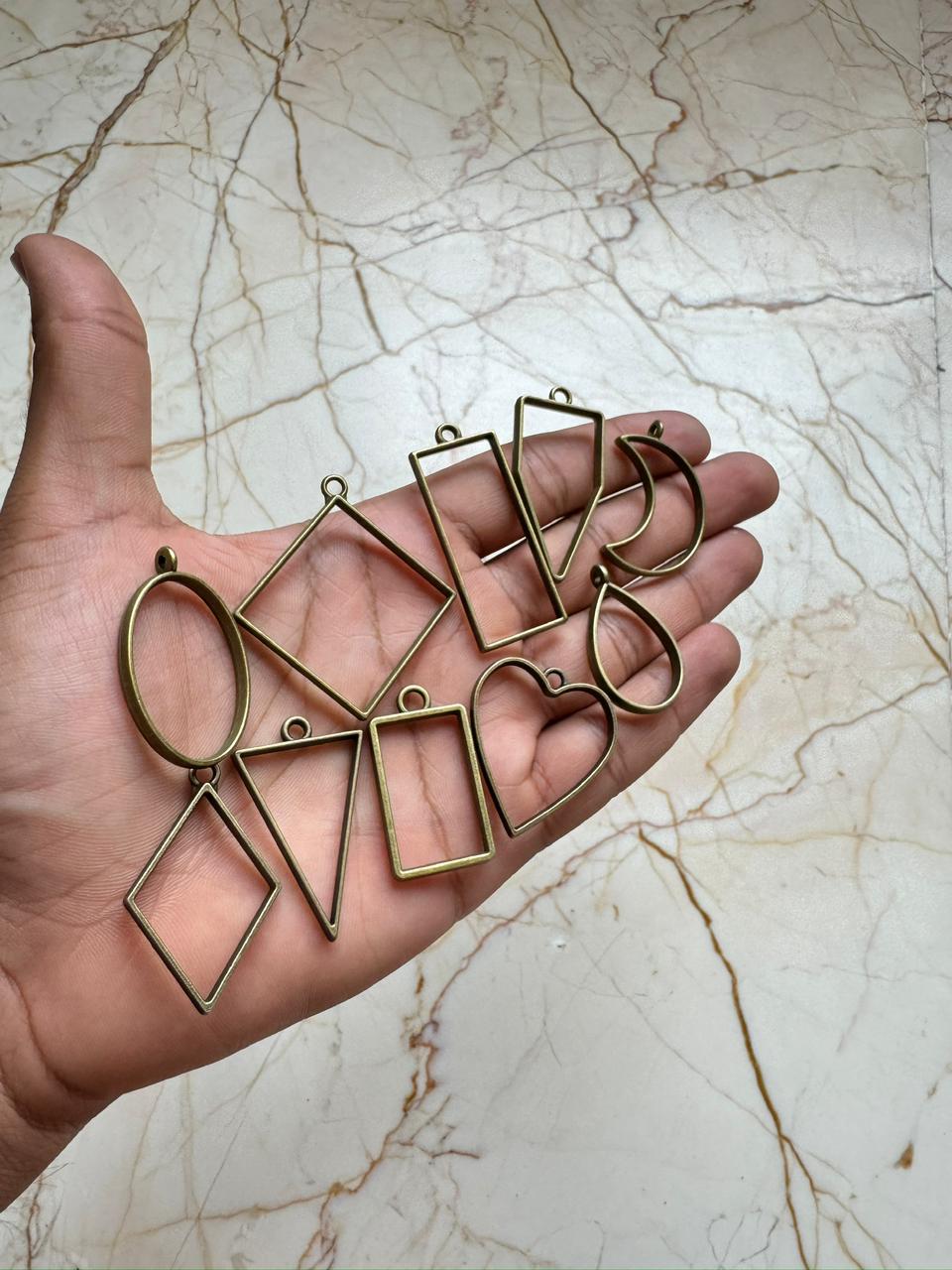 Pendant Bezel (Pack of 10)-ANTIQUE