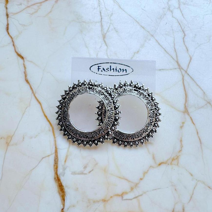 Silver Earring Bezel -  Tops (C)