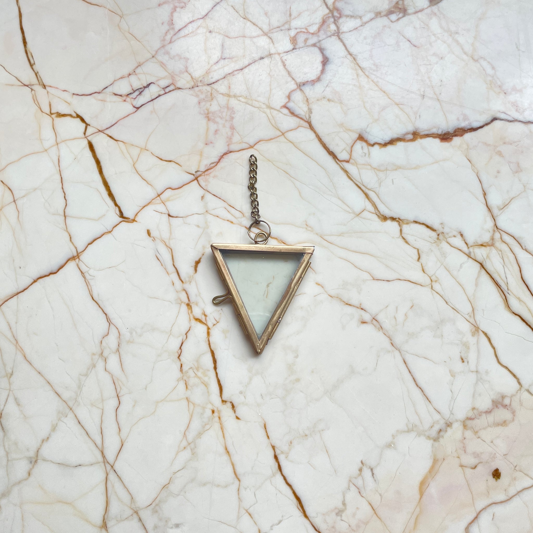 2 inch triangle Keychain Vintage Frame