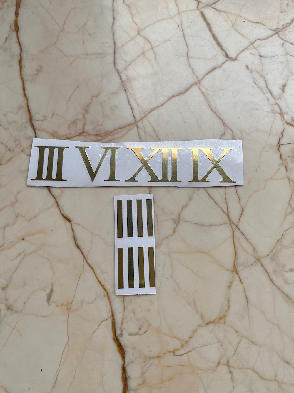 4 Roman 8 sticks clock number metallic Stickers - Harsh Resin Store