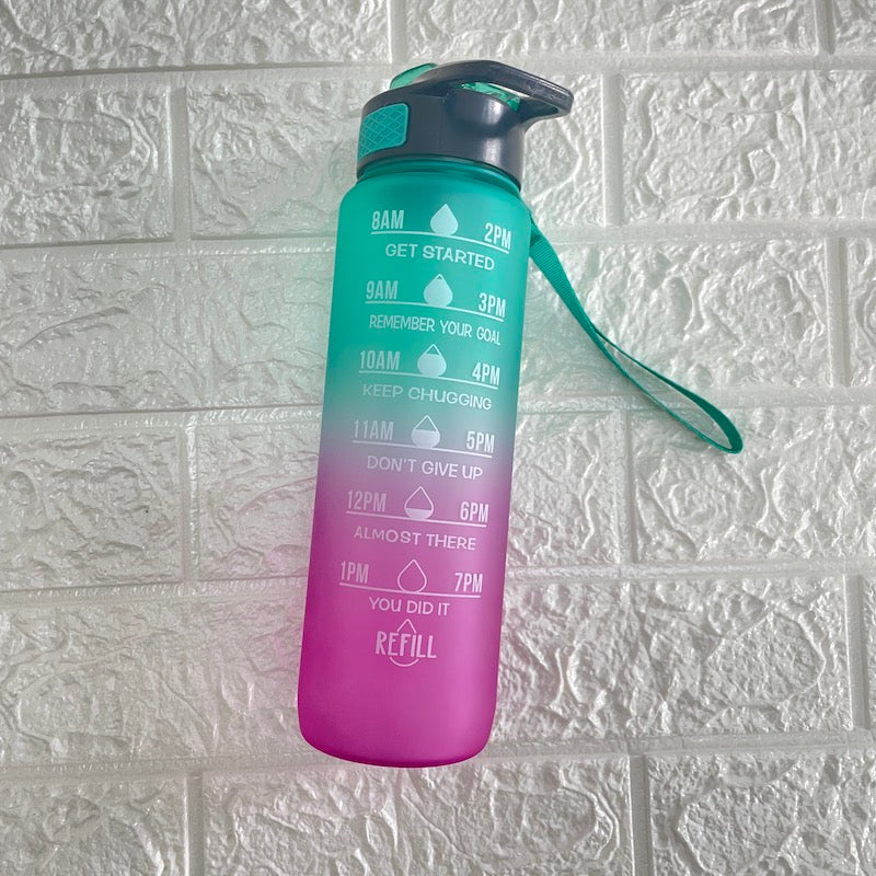 Motivational Water Bottle 1000 ml - Free Shipping