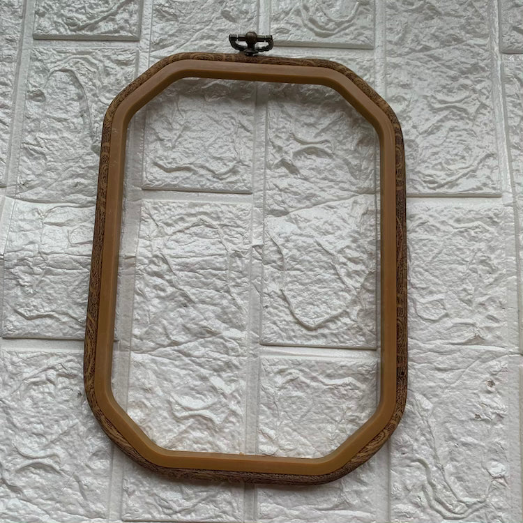 Rectangle octagon embroidery ring (Set of 2)