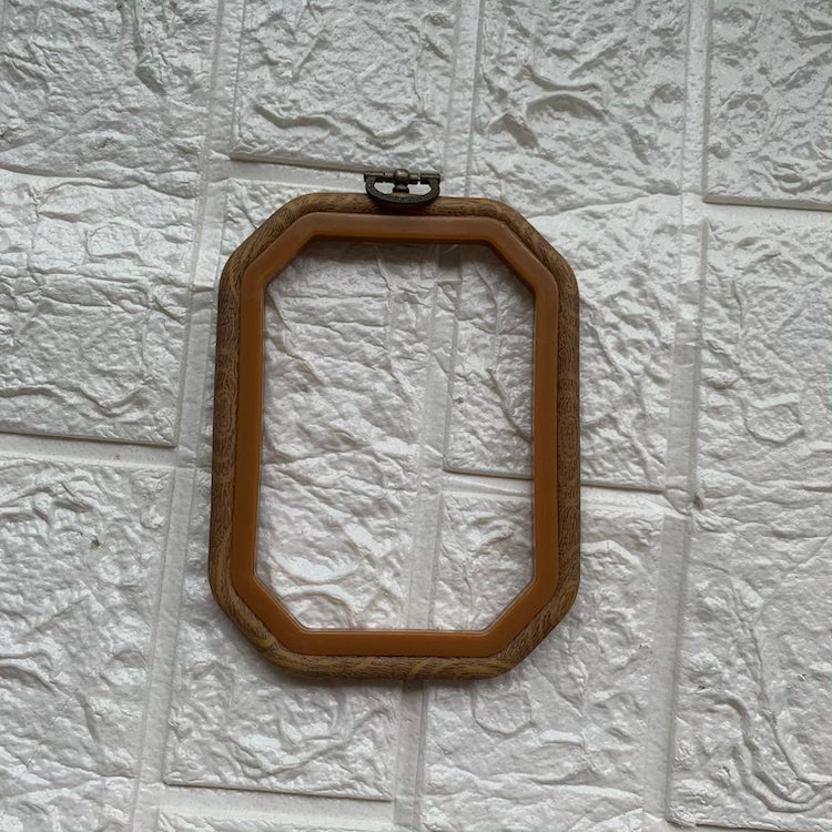 Rectangle octagon embroidery ring (Set of 2)