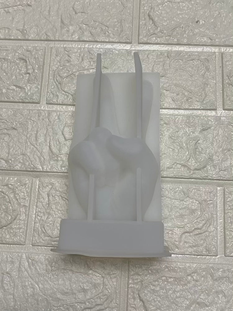 Peace sign hand shaped Mould