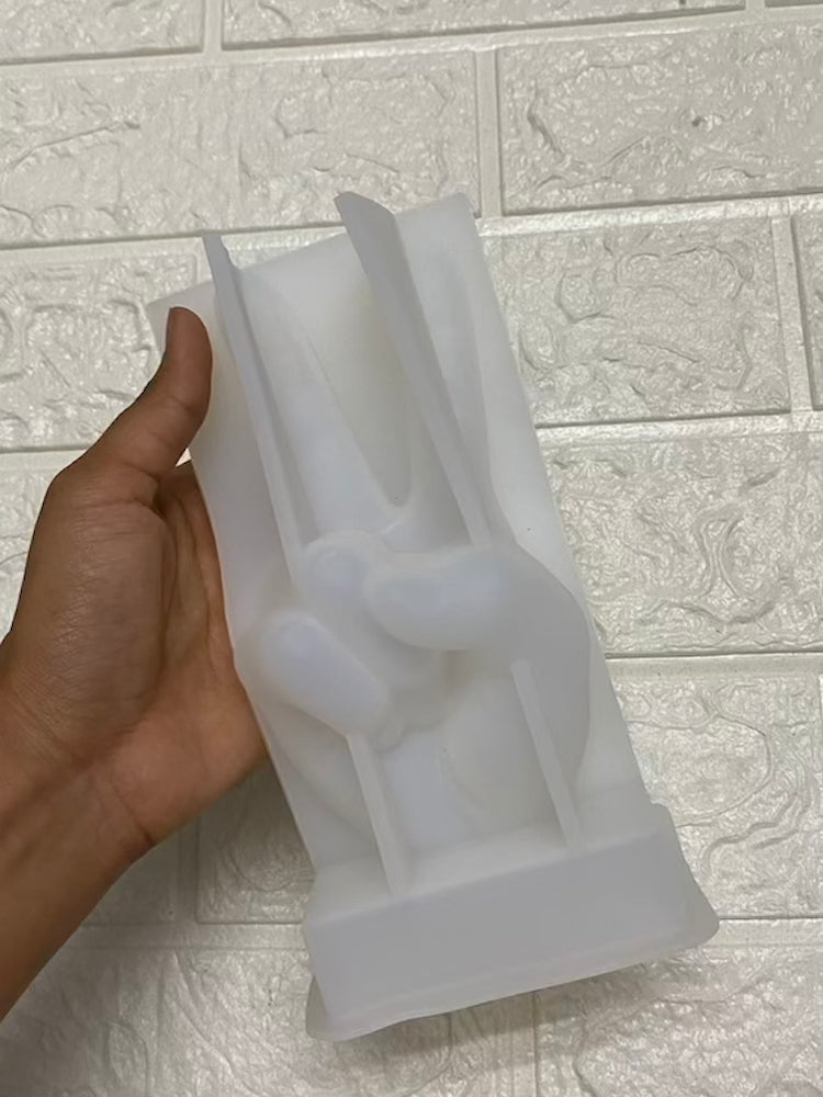 Peace sign hand shaped Mould