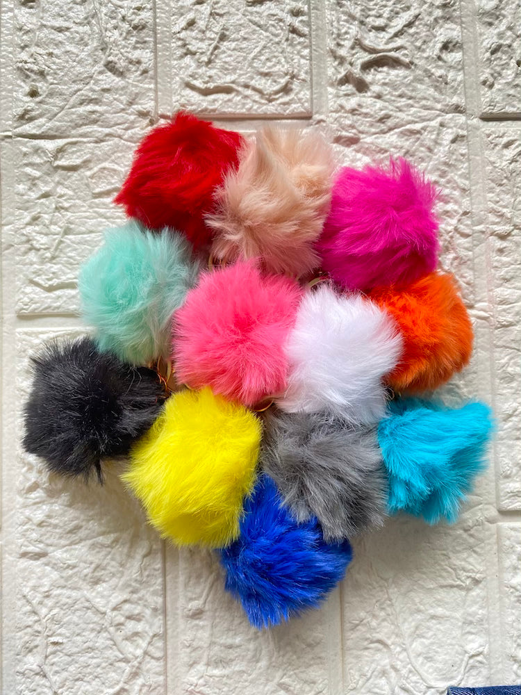 Pom Pom Keychains with Lobsters