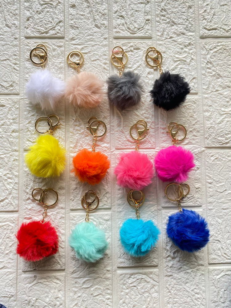 Pom Pom Keychains with Lobsters