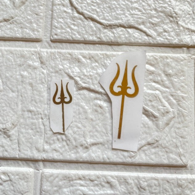 Trishul Metallic Sticker