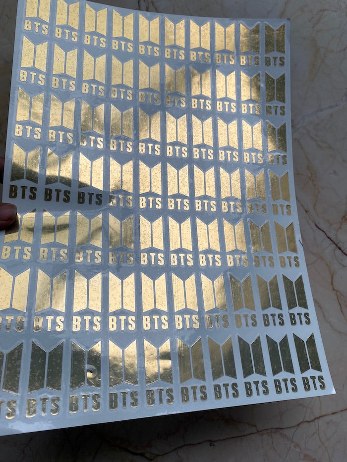 BTS Metallic Sticker Sheet
