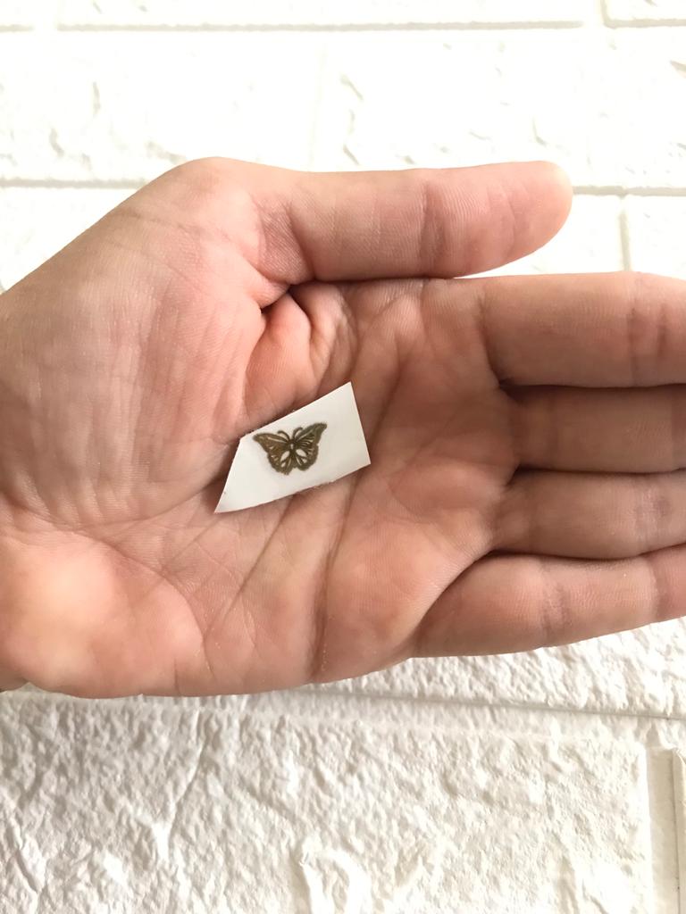 Butterfly leaf metallic sticker