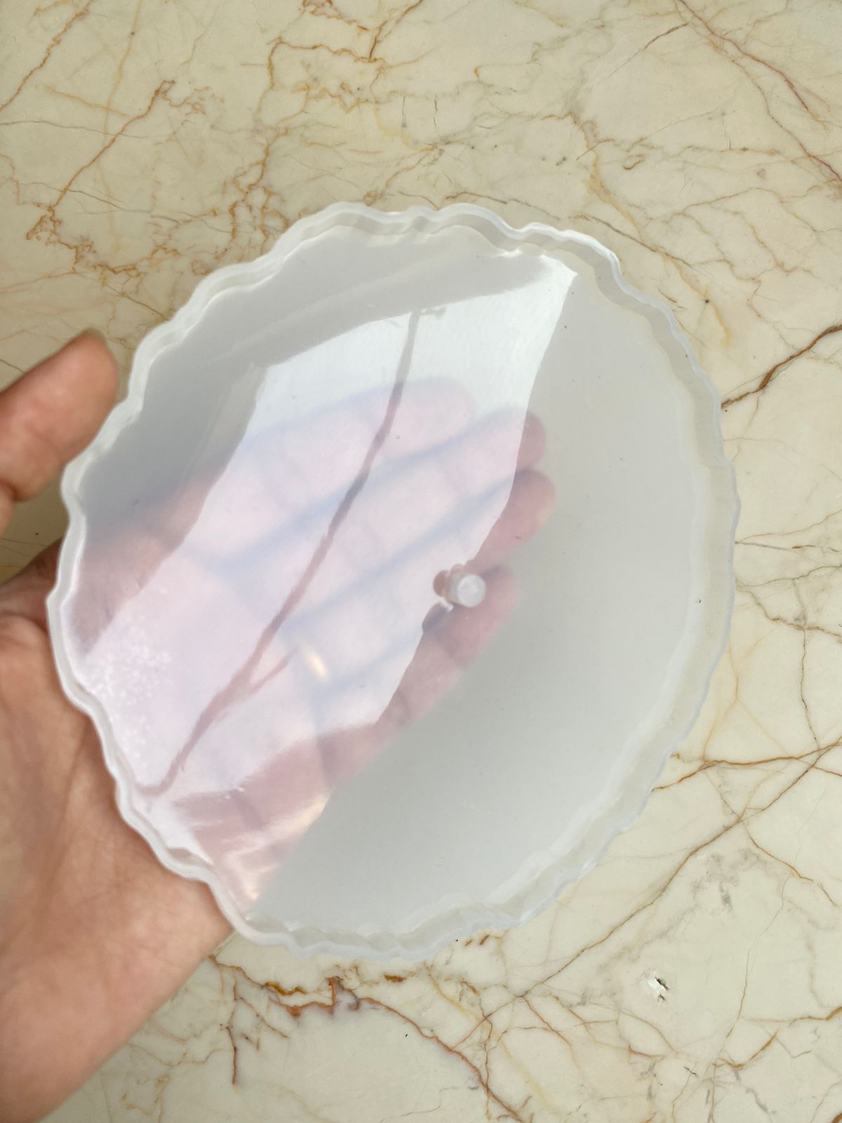 6 inch agate clock mould with hole