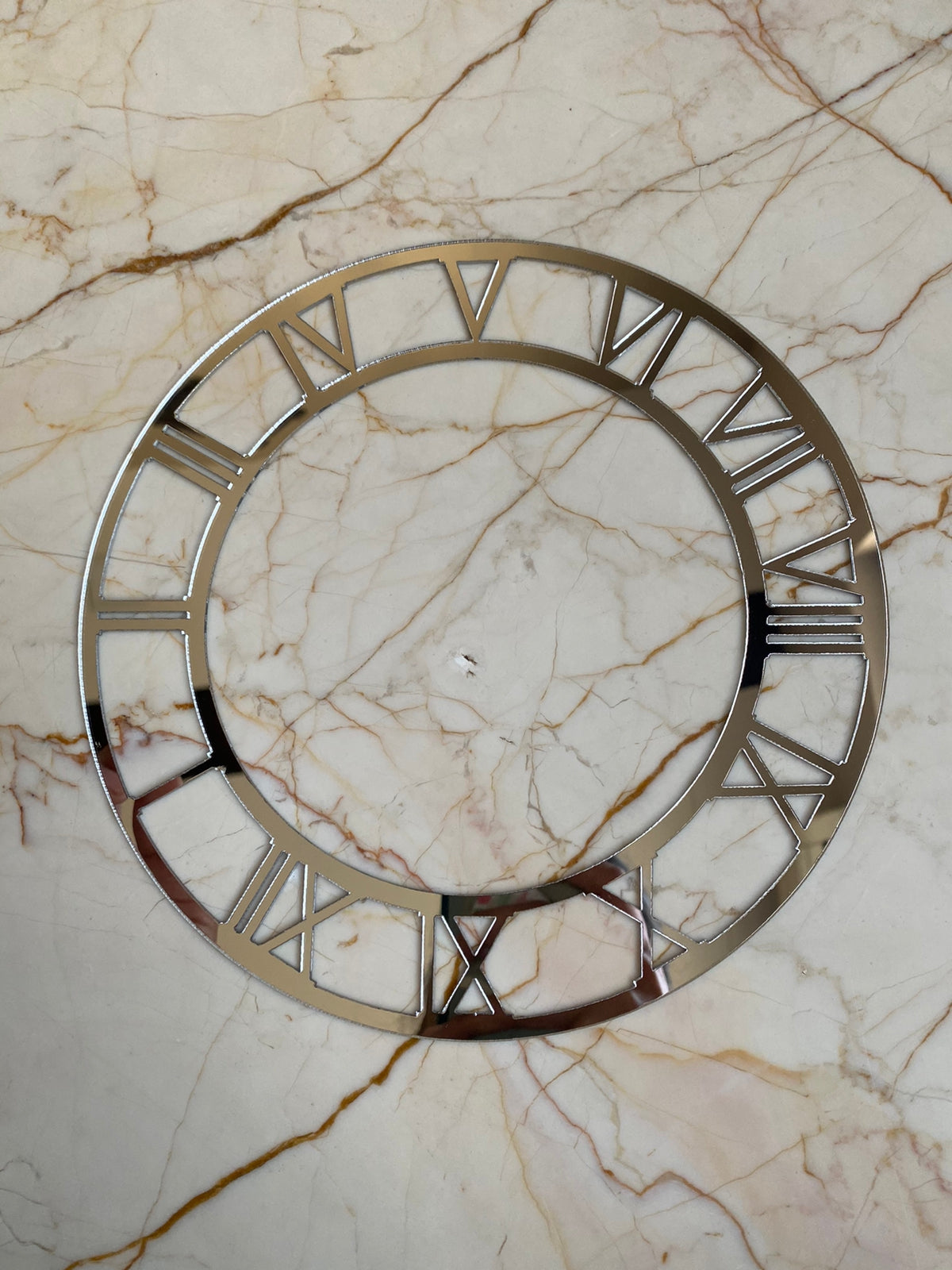 Silver Acrylic roman clock number Ring