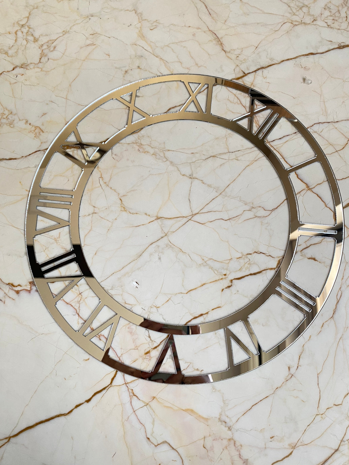 Silver Acrylic roman clock number Ring