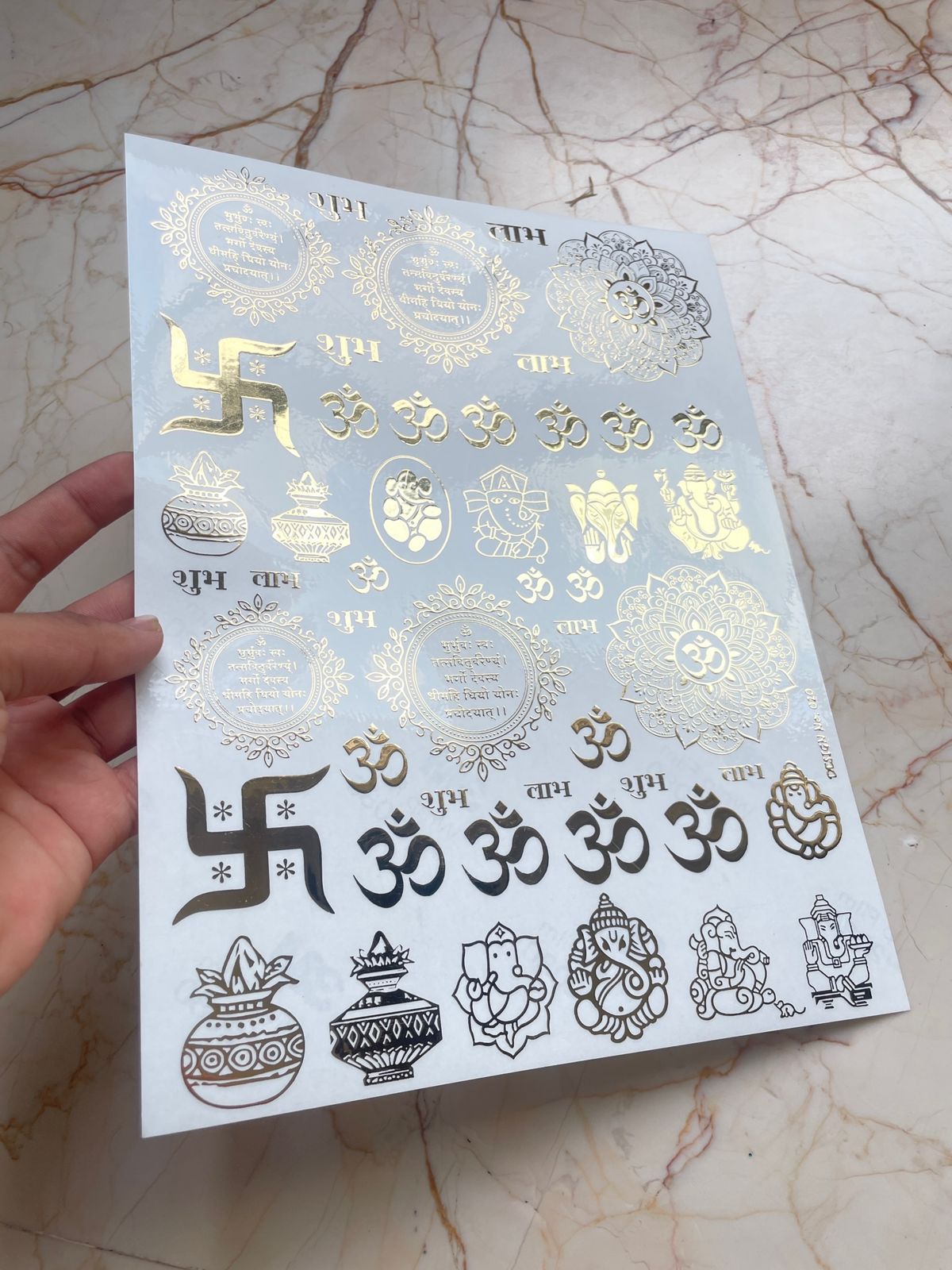 Mix mantra with logo Embossed Sticker Sheet - A4