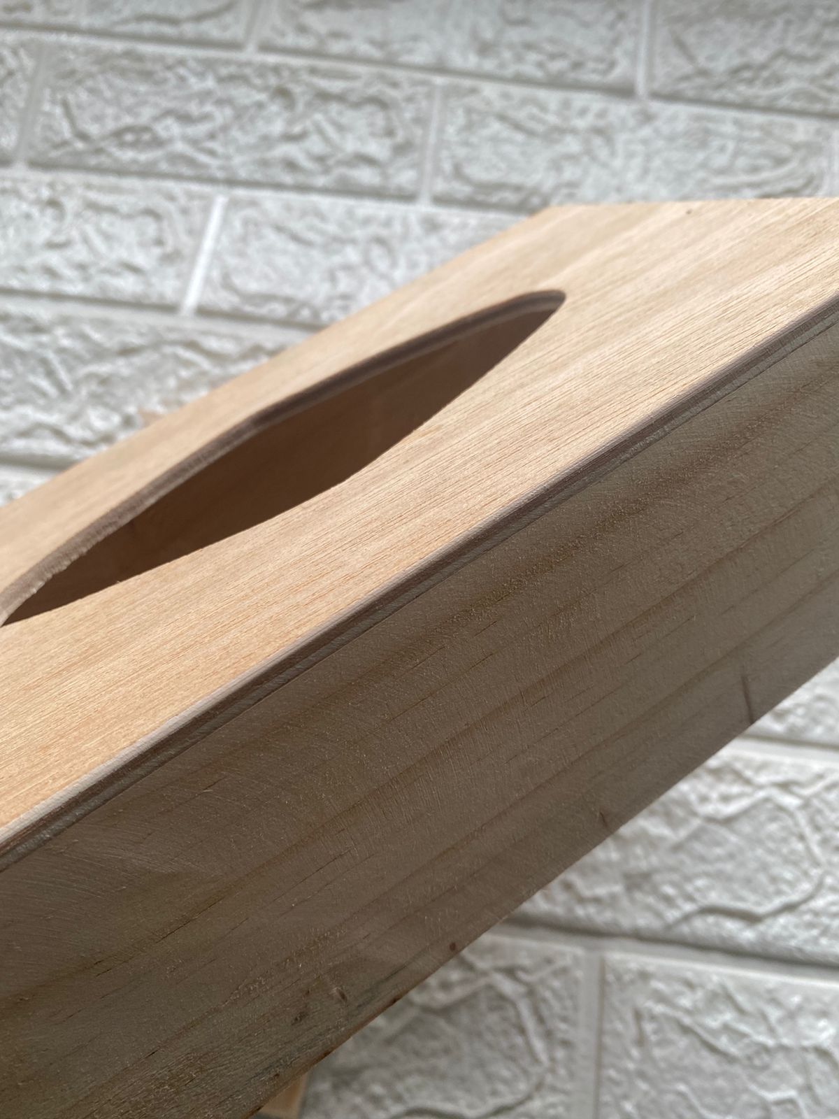 Wooden Rectangle Tissue Box B