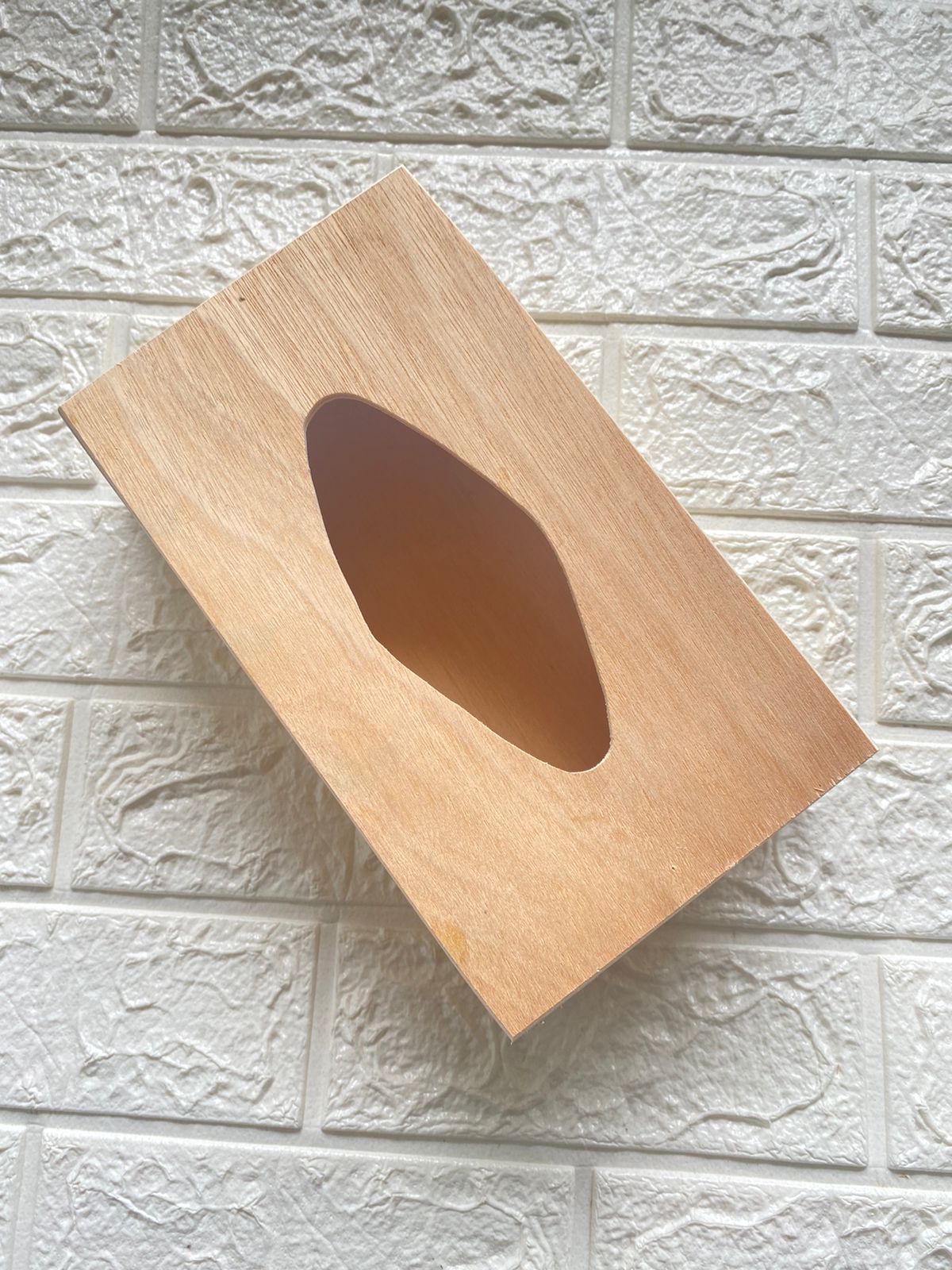 Wooden Rectangle Tissue Box B