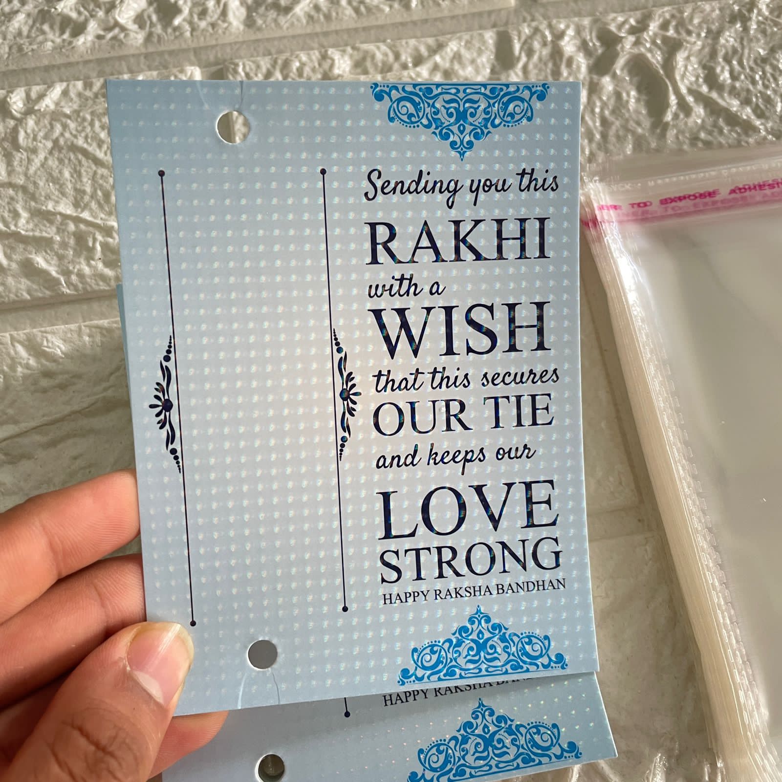 Rakhi card - big F