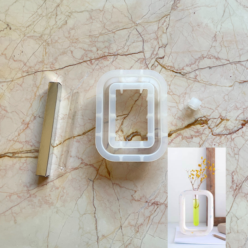 Rectangle Large Tube Planter Mould with Tube