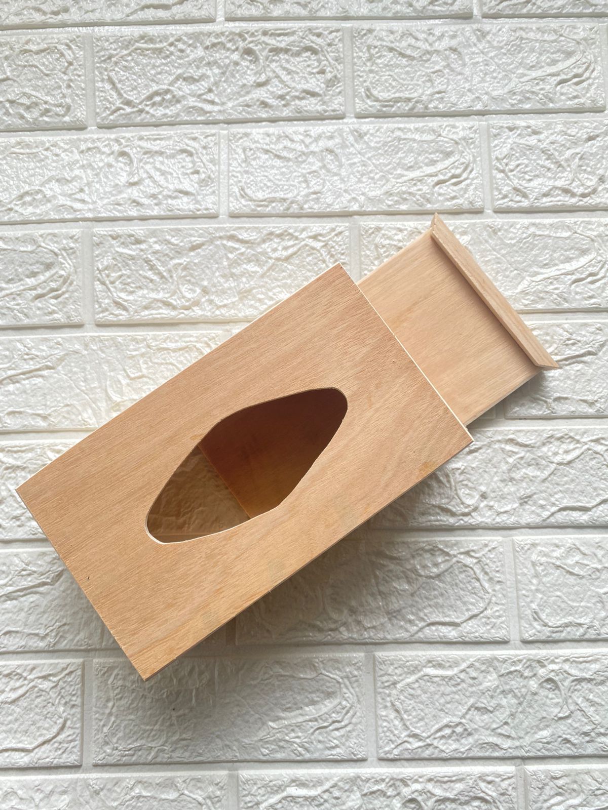 Wooden Rectangle Tissue Box B