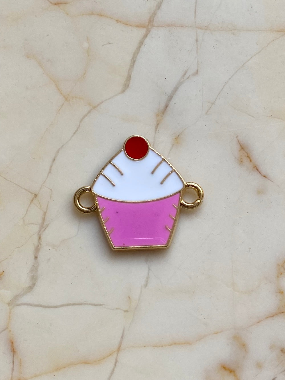 Cupcake with cherry charm