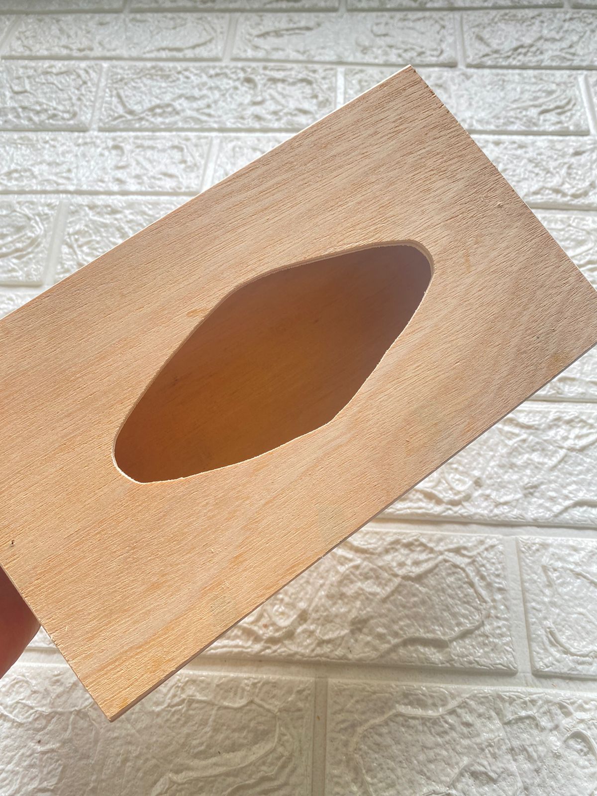Wooden Rectangle Tissue Box B