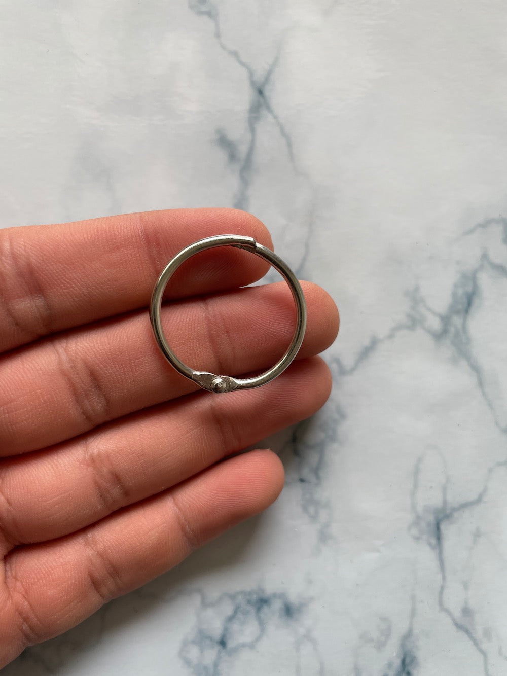 Book rings silver 25mm